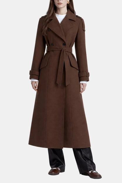 Violeta – Belted Double-Breasted Trench Coat with Refined Oversized Fit