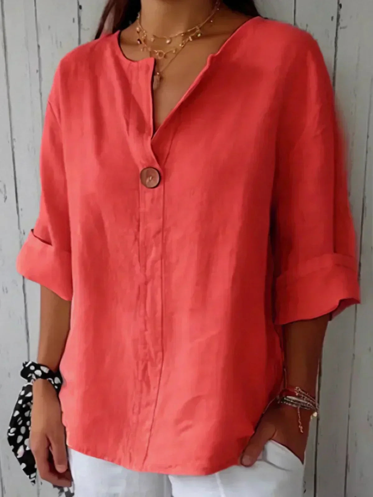 Gelda | Airy Blouse with Feminine V-Neckline