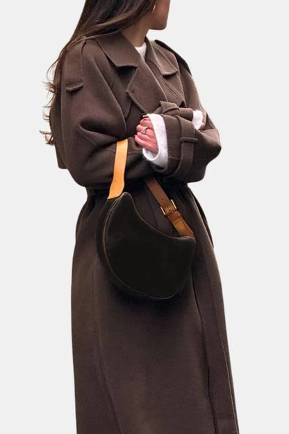 Violeta – Belted Double-Breasted Trench Coat with Refined Oversized Fit